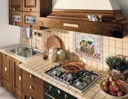 Ceramic countertop in the kitchen photo