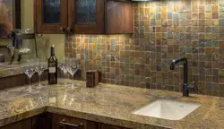 Ceramic countertop in the kitchen photo