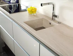 Ceramic countertop in the kitchen photo