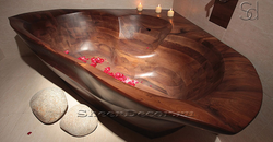 Wooden sinks and bathtubs photo