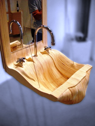 Wooden Sinks And Bathtubs Photo