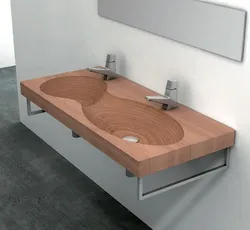 Wooden Bathroom Sink Photo