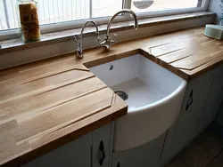 Wooden kitchen sinks photo