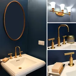 Golden bathroom faucets photo