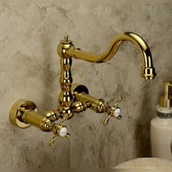 Golden Bathroom Faucets Photo