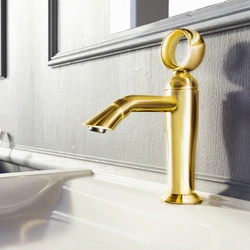 Golden bathroom faucets photo