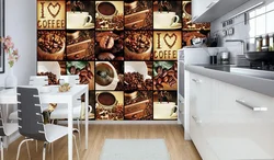 Wallpaper for coffee kitchen photo