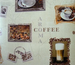 Wallpaper for coffee kitchen photo