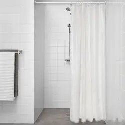 Белые шторы для ванной фото