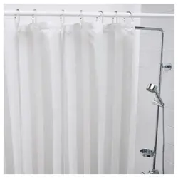 White Curtains For The Bathroom Photo