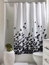 White curtains for the bathroom photo