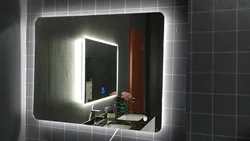 Touch mirror in the bathroom photo