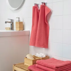 Beautiful towels in the bathroom photo