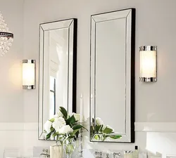 White Mirror In The Bathroom Photo