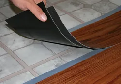 Vinyl laminate flooring photo in the kitchen
