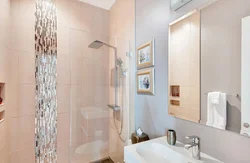 Bathtub with mirror wall photo