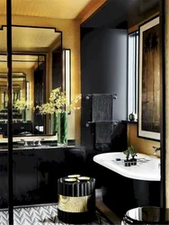 Black and gold bathtub photo