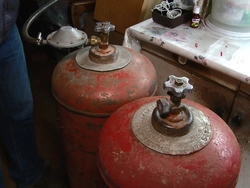 Kitchen and gas cylinder photo