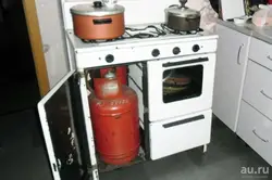 Kitchen And Gas Cylinder Photo