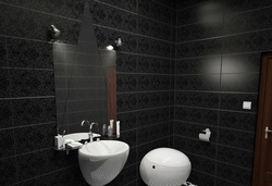 Photo of black seams in the bathroom