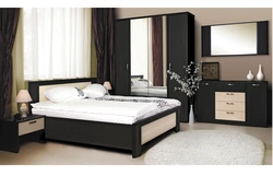 Photo wallpaper for bedroom wenge