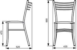 Kitchen chairs photo dimensions