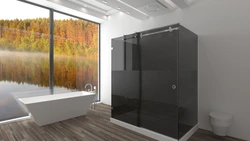 Glass cabins for bathrooms photo