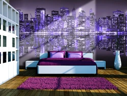 Bedroom Photo Wallpaper Night Cities Photo