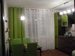 Green Kitchen What Kind Of Curtains Photo