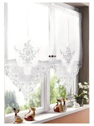 Curtains for the kitchen lace photo