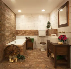 Country bathroom tiles photo