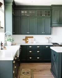 Kitchen with emerald countertop photo