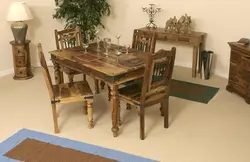 Стол на кухню масіў фота