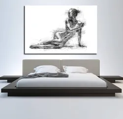 Белая Картина В Спальню Фото