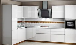 Белая кухня с профилем фото
