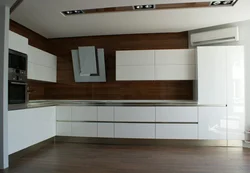 White kitchen with profile photo