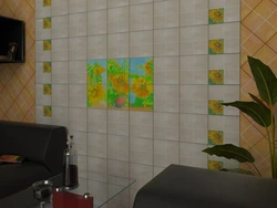 Bathroom tiles photo orange