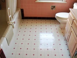 Photo of bathroom floor on wall