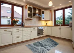 Photo of a kitchen with a large countertop