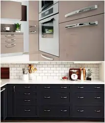 Photo of a kitchen with vertical handles