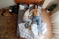 Photo of married couples in the bedroom