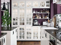 Kitchen With Showcase White Photo