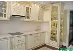 Kitchen with showcase white photo