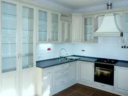 Kitchen With Showcase White Photo