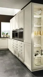 Kitchen with showcase white photo