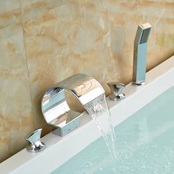 Install faucet on bathtub photo