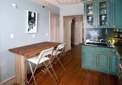 Стол для длинной кухни фото