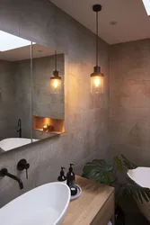 Hanging lamps in the bathroom photo