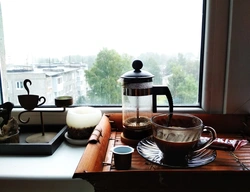 Кофе Утром На Кухне Фото