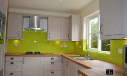 White Kitchen Green Countertop Photo